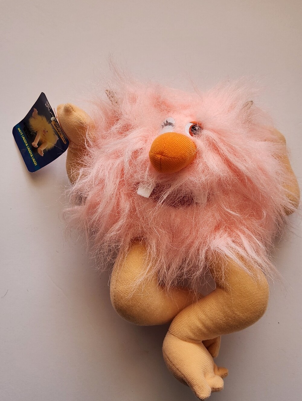 Vintage Pink Sir LAUGH-A-LOT Monster Toy With Tags